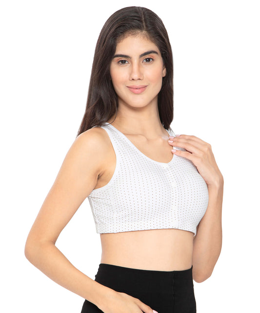 Diane Front Open Polka Dot Sports Bra