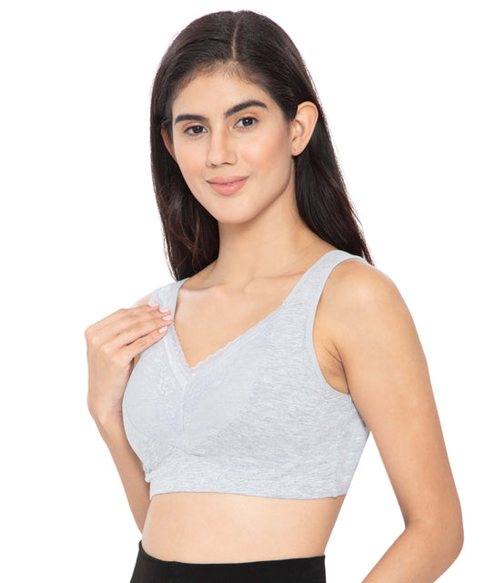 Donna Padded Cotton Sports Bra