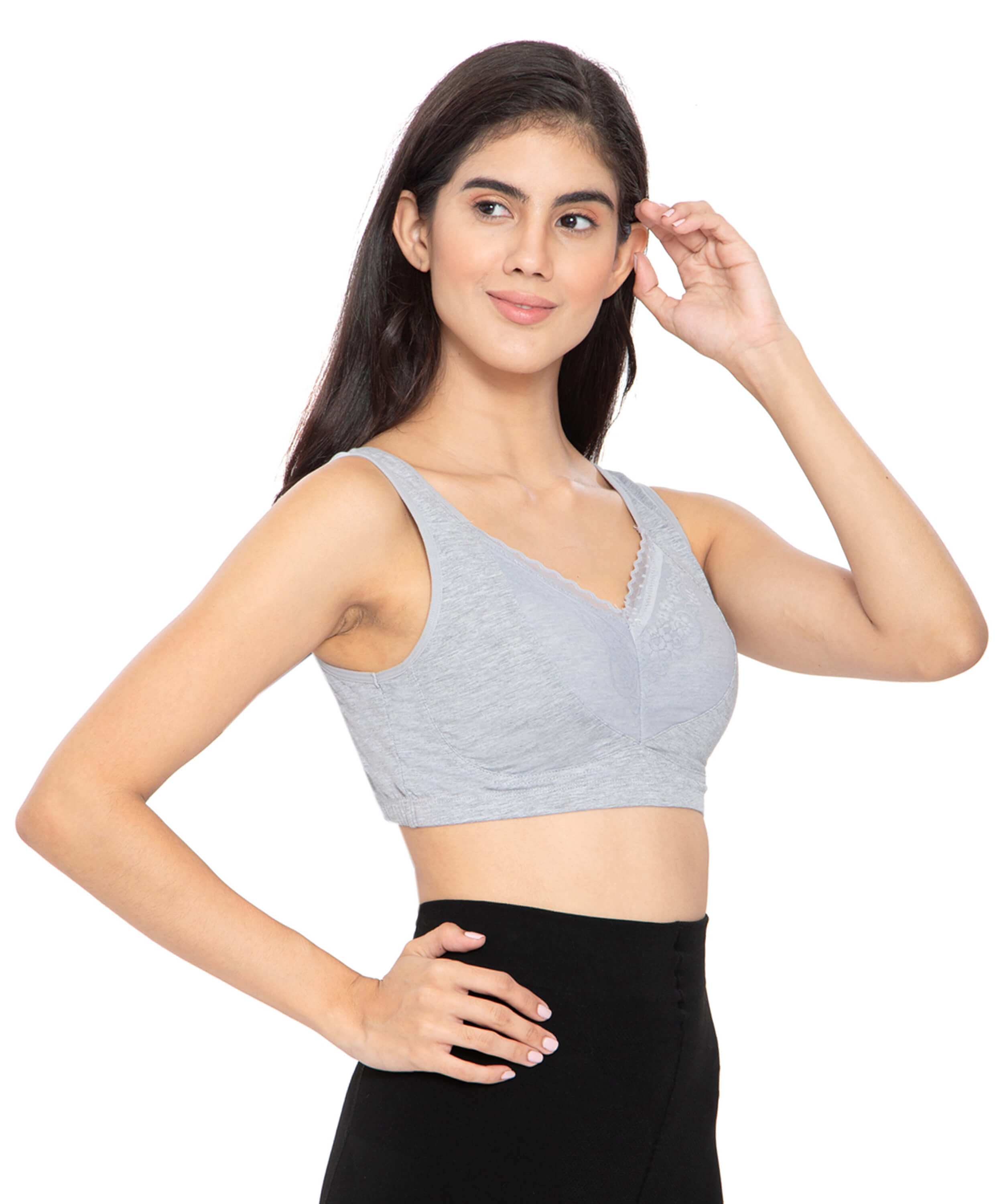 Donna Padded Cotton Sports Bra