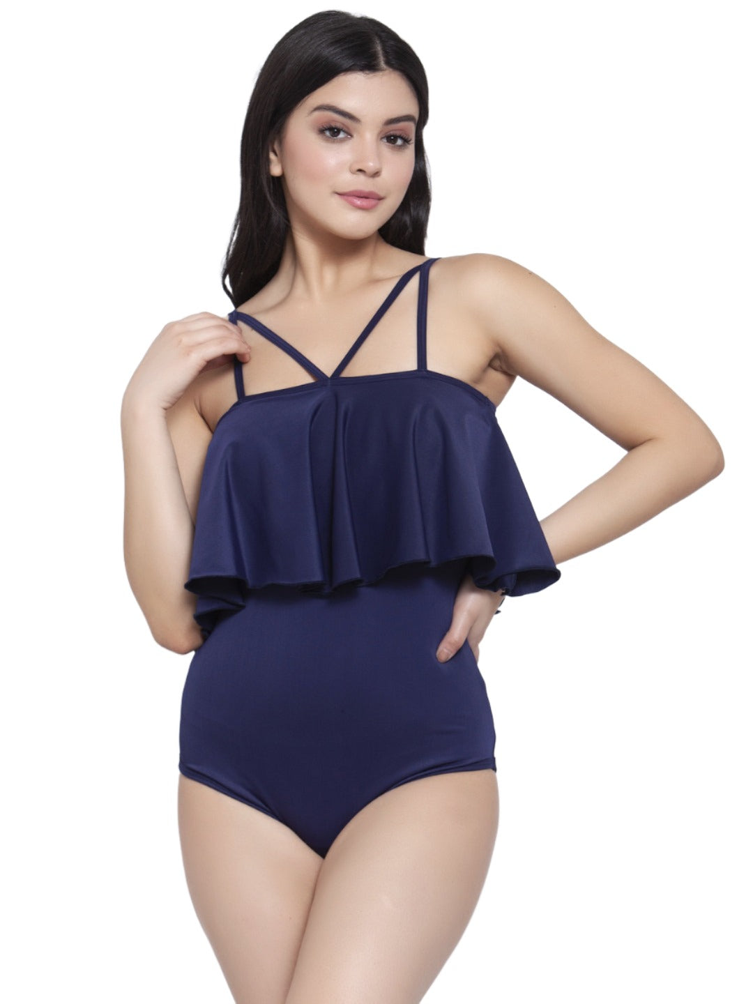 Stylish one-piece swimsuit with padded cups