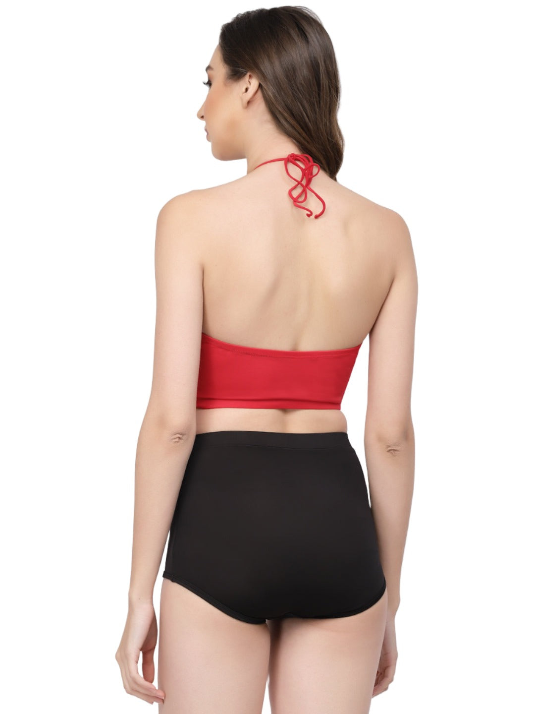 Artemis padded tankini top in vibrant red