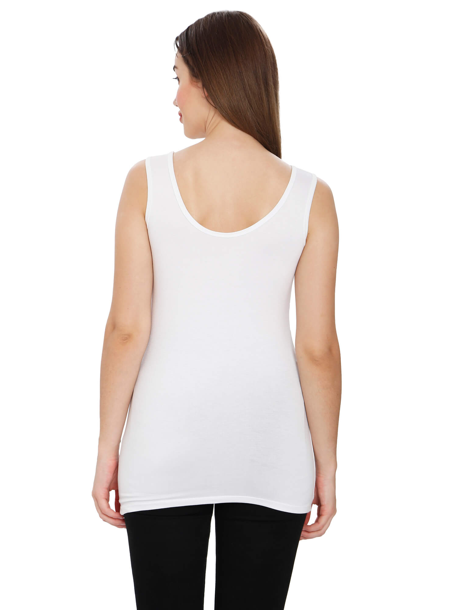 White Leisure Wear Cotton Camisole