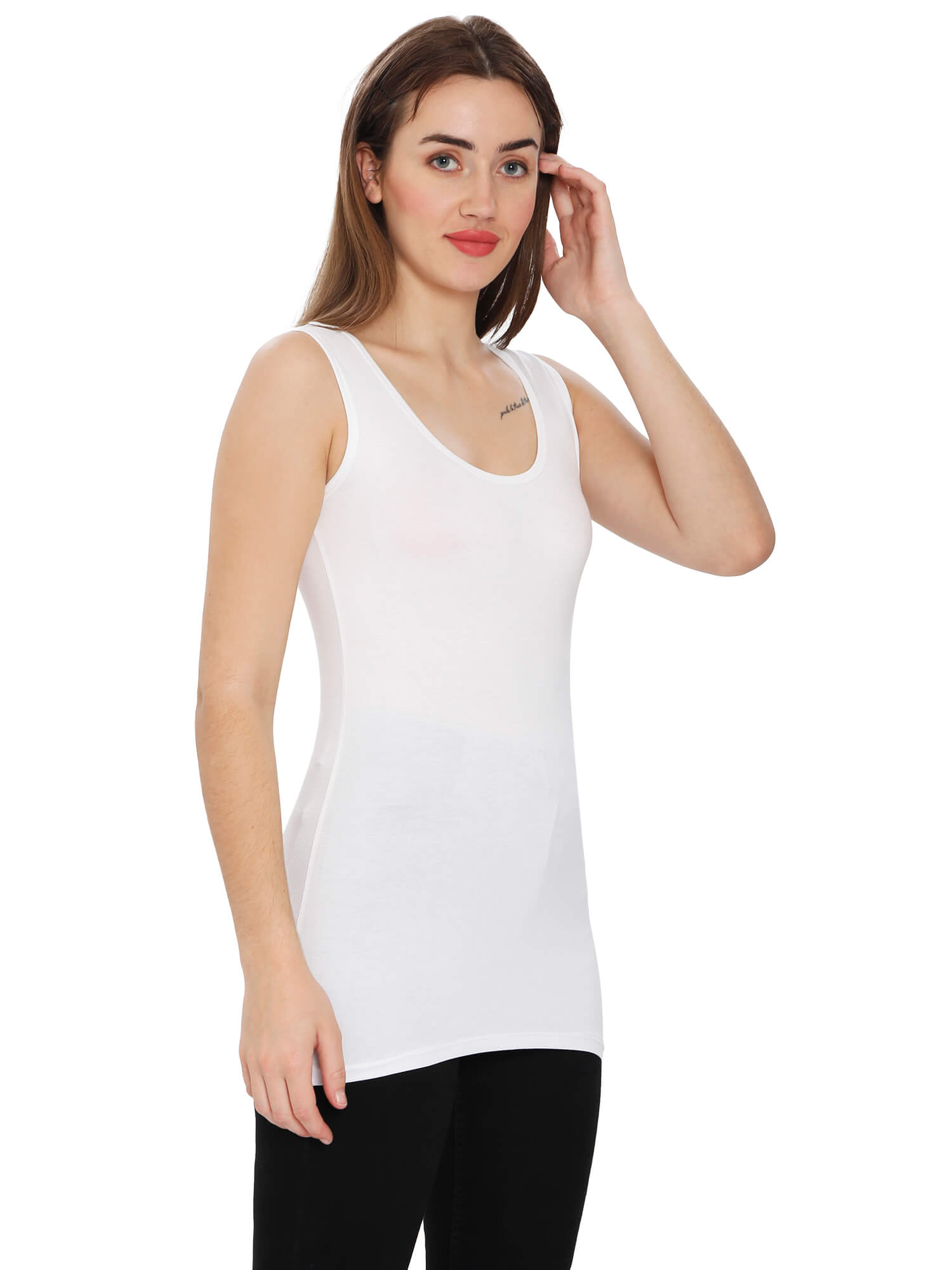 White Rich Micro Cotton Camisole