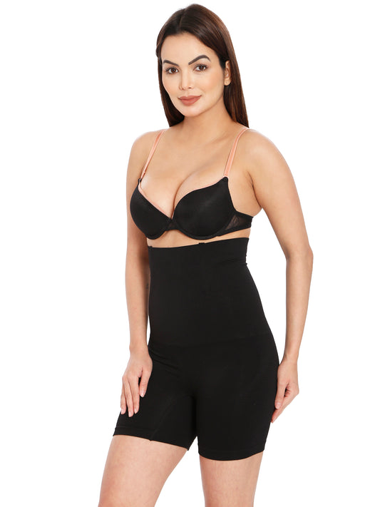 Black Tummy Slimmer U Shapewear Front View